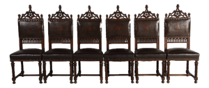 Antique Neo-Gothic Chairs, 1910, Set of 6