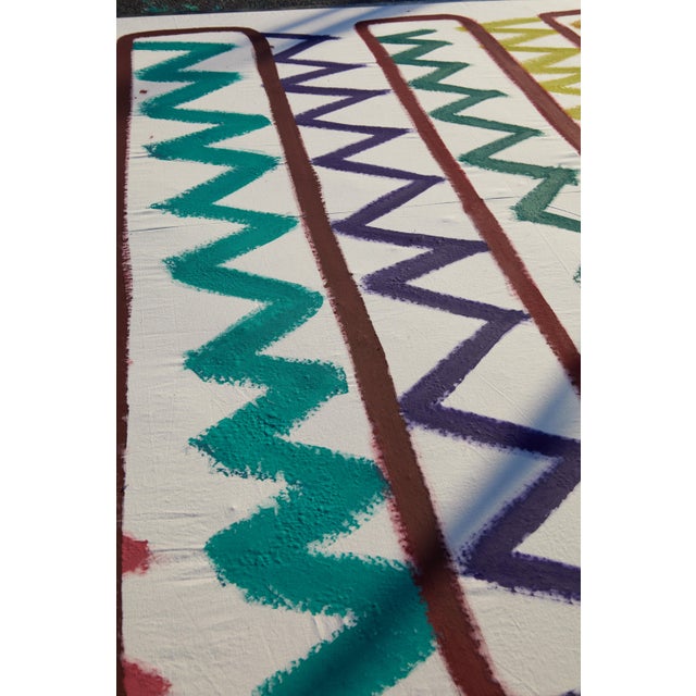 "Zig Zag Sketch" Large Abstract Painting by Simon Findlay For Sale - Image 10 of 18