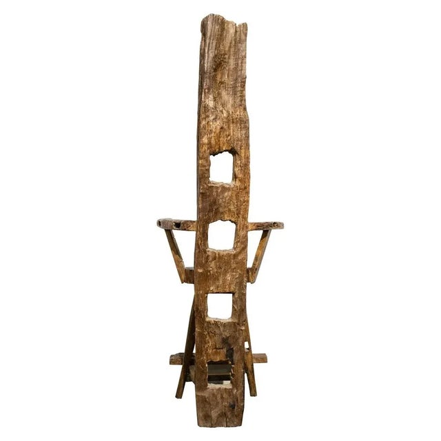 Handcrafted Sculptural Wooden Throne, Germany, 1920s For Sale - Image 3 of 10