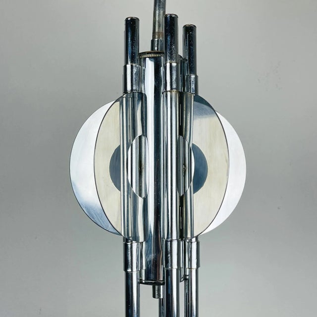 Mid-Century Amber Murano & Chrome Chandelier by Toni Zuccheri for Mazzega, Italy, 1970s For Sale - Image 14 of 15