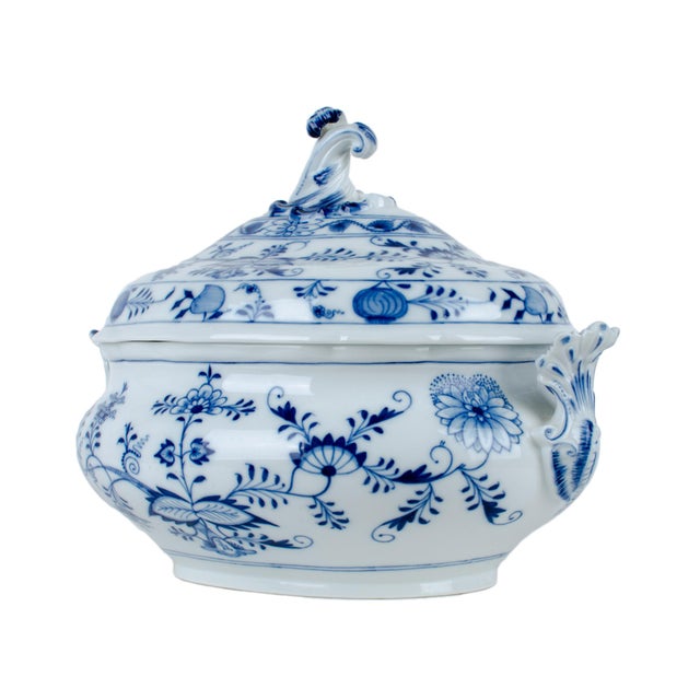 Meissen Blue Onion Soup Tureen Chairish