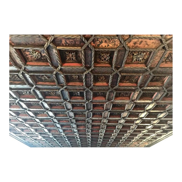 16th Century Painted Spanish Coffered Ceiling, Isabella Stewart Gardner For Sale