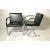 Pair of Mies Van Der Rohe Brno Style Flat Bar Chair in Black Leather, 1990s For Sale In New York - Image 6 of 8