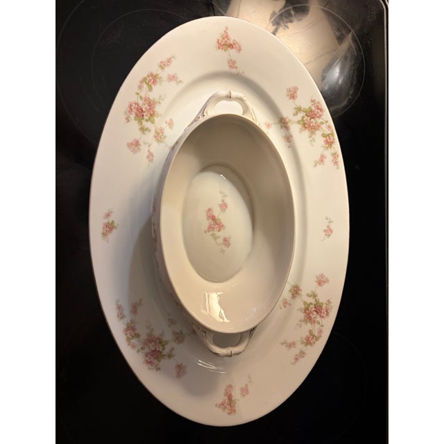 Antique Royal Schwarzburg German Fine China Covered Soup Tureen & Platter Set For Sale - Image 4 of 12