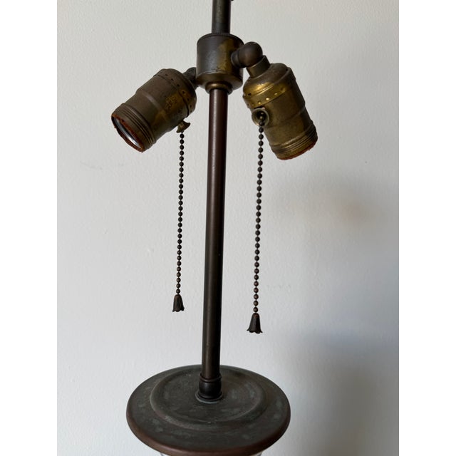 1940’s French Chinoiserie Porcelain Table Lamp For Sale - Image 9 of 11