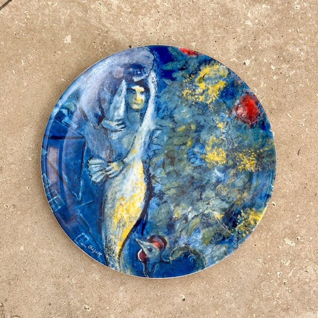 1972 Marc Chagall for Georg Jensen Limited Edition Fine Art Porcelain Plate - "The Floating Bride" For Sale In Palm Springs - Image 6 of 6