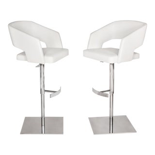 Pair of Jolly Potocco Adjustable Barstools For Sale