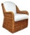 Vintage Wicker Work Style Wicker Rattan Lounge Chair For Sale