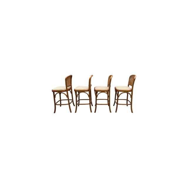 Vintage Italian Bentwood and Cane Bar/Counter Stools For Sale - Image 4 of 8