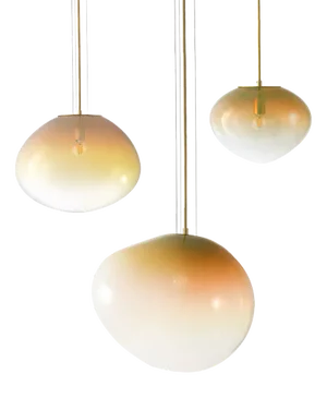 Sirius Amber Iridescent Pendants Size M, L & XL by Simone Lueling for Eloa, Set of 3
