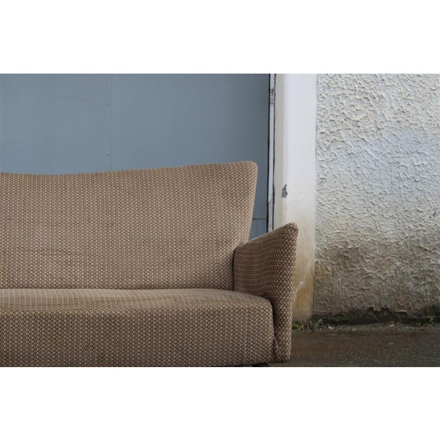 Mid-Century Modern Italian Fabric Sofa with Oblique Cone Feet, 1950s For Sale - Image 3 of 18
