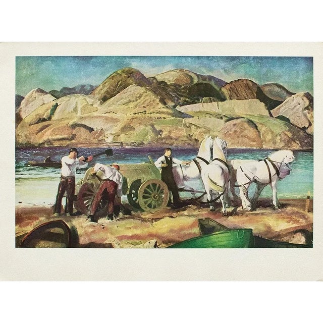 Sand 1950s After George Bellows "The Sand Cart", Full-Color Print For Sale - Image 8 of 10