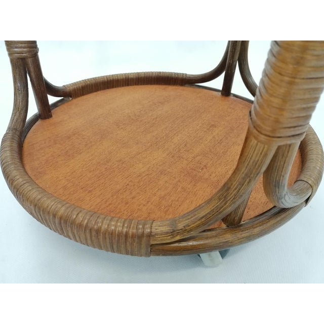 Vintage Bohemian Bamboo Bar Trolley, in Good conditions. Designed 1970 to 1979