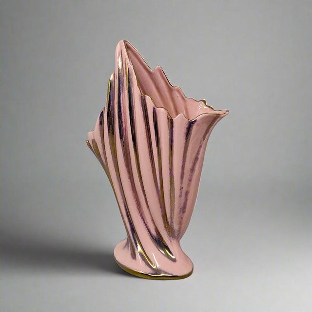 Pink and Gold Vase by Sicas, Italy, 1960s For Sale - Image 4 of 10