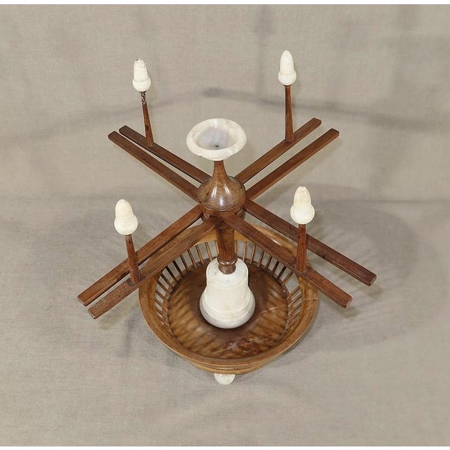 Small Wooden and Alabaster Woolen Reel For Sale - Image 4 of 17