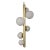NOIR Orellana Vertical Orb Chandelier in Antique Brass For Sale