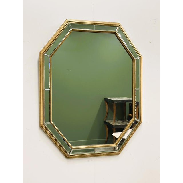 Large Octagonal Bevelled Mirror by De Knudt, Belgium, 1980s For Sale - Image 5 of 9