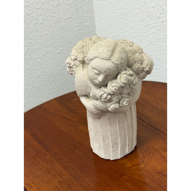 Flower Bearer Figural Sculpture, Vintage For Sale - Image 4 of 12