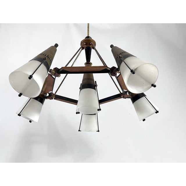 Mid-Century Modern Sputnik Chandelier by Stilnovo, Italy, 1950s For Sale - Image 16 of 18