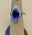 3.65 Carat Oval Tanzanite and 1 Carat Diamond Ring 18 Karat White Gold, Estate For Sale - Image 14 of 18