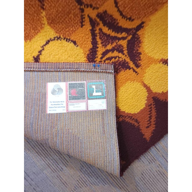 Textile Mid-Century Modern Rug in Wool, Germany, 1970s For Sale - Image 7 of 8