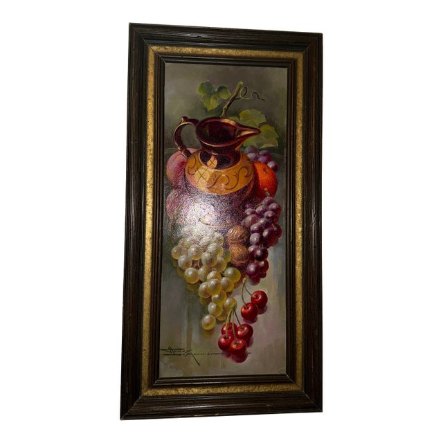 20th Century French Still Life Oil Painting by Henry Le Monnier For Sale