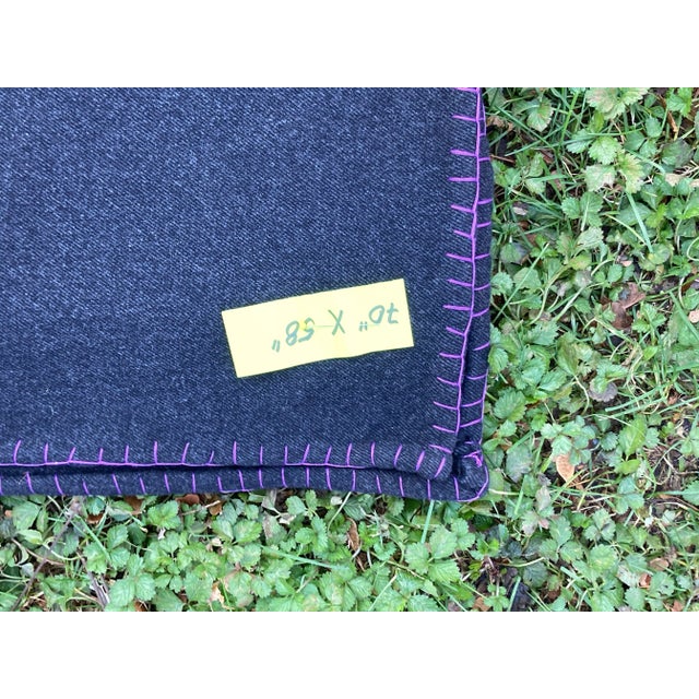 Charcoal Cashmere Throw For Sale - Image 4 of 5