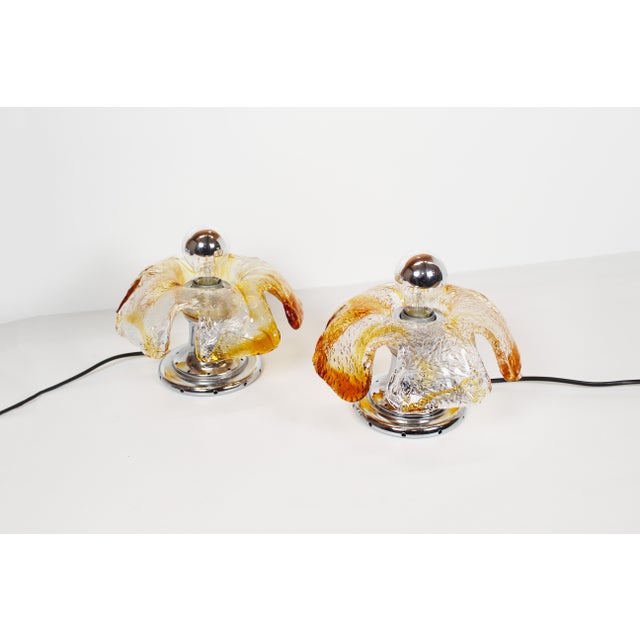 Murano Glass Table Lamps by La Murrina, 1970s, Set of 2 For Sale - Image 3 of 10