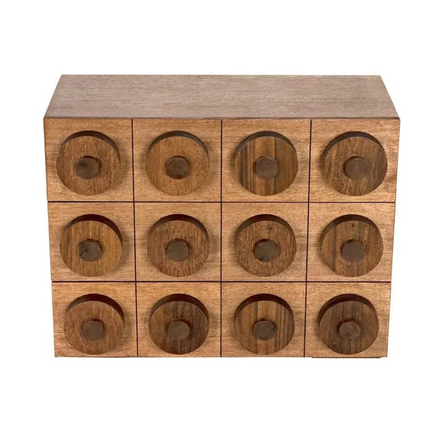 Mid-Century Modern NOIR Lego Sideboard with 3 Drawers, Dark Walnut For Sale - Image 3 of 5