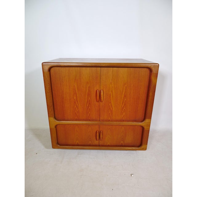 Mid-Century Teak Highboard with Sliding Doors from Dyrlund, 1960s For Sale - Image 6 of 17