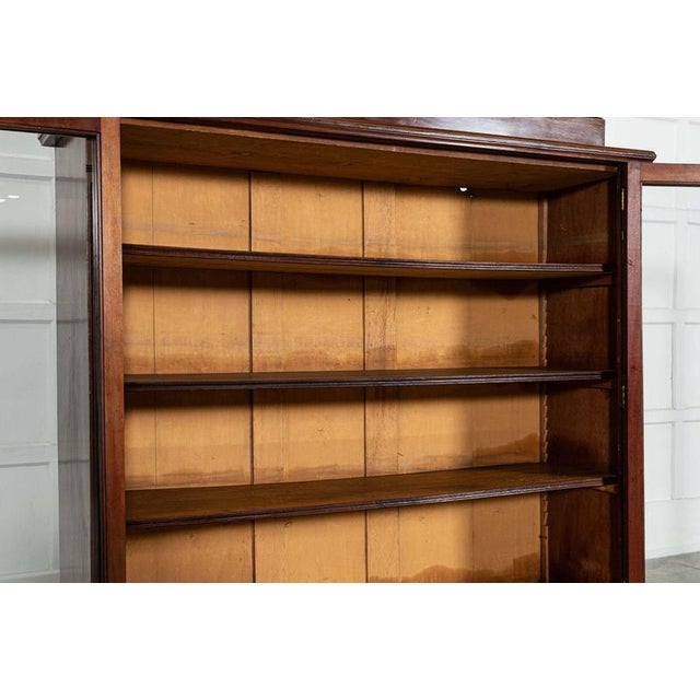 English Glazed Mahogany Bookcase, 1860s For Sale - Image 17 of 18