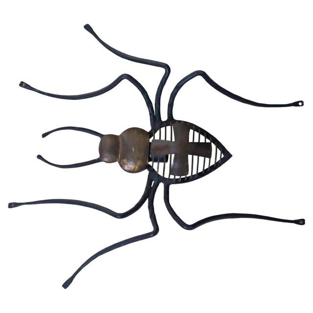 Hand-Forged Cross Spider Wall Lamp, 1960s For Sale - Image 17 of 17
