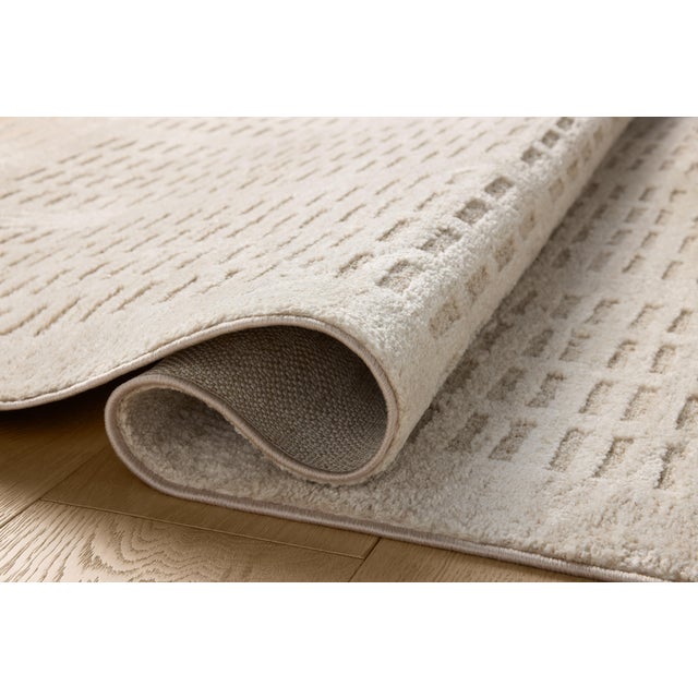 Loloi Rugs Amber Lewis x Loloi Monty Ivory / Beige 6'-7" x 9'-3" Area Rug For Sale - Image 4 of 5