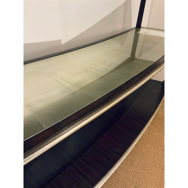 Paul Aubriot for Henredon Modern Curved Wood Console Table For Sale In Atlanta - Image 6 of 9