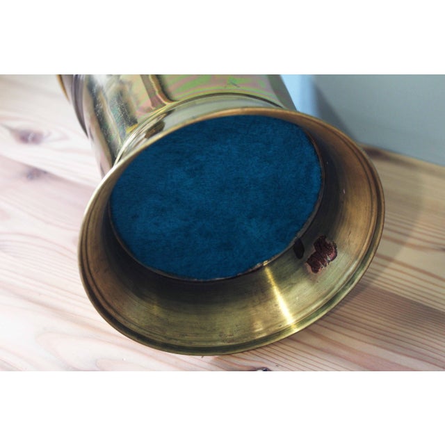 Metal Ice Bucket in Brass and Enamel Details, 1960s For Sale - Image 7 of 11