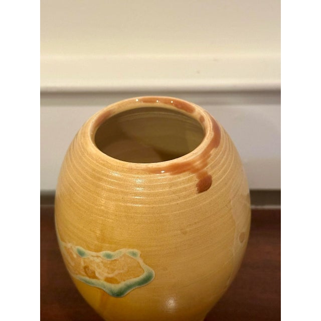 Ceramic Vintage Handmade White Birds Pottery Urn/Vase/Vessel For Sale - Image 7 of 7