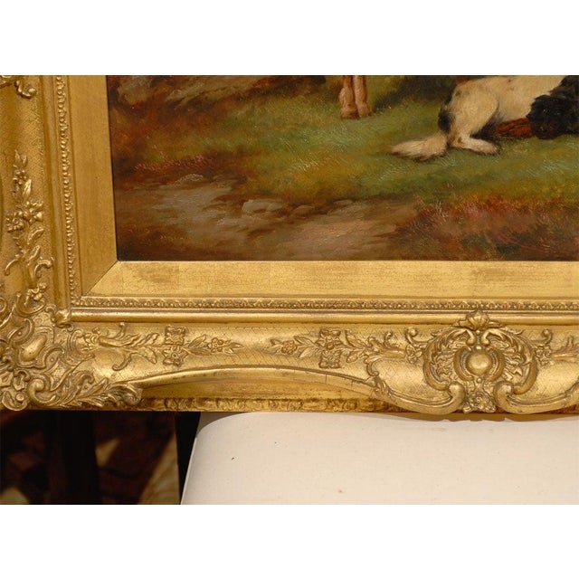 Robert Cleminson 19th Century Landscape Oil Painting with Horse and Dogs For Sale In Atlanta - Image 6 of 9