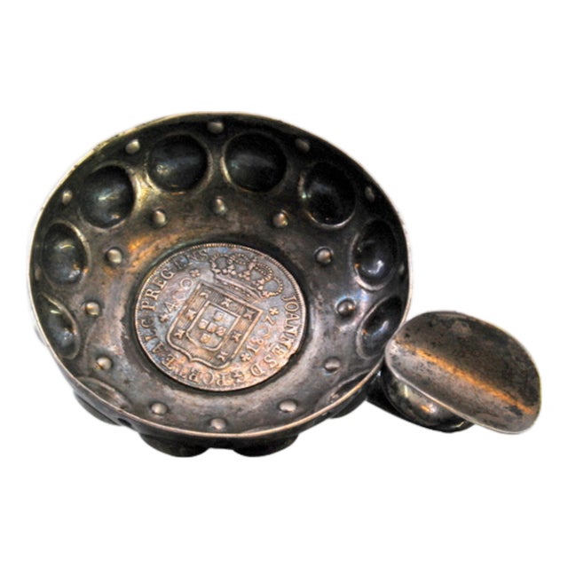 Wine Glass in Silver Relief For Sale