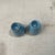 1970s Pair or 1970s Blue Ceramic Candlestick Holders For Sale - Image 5 of 6