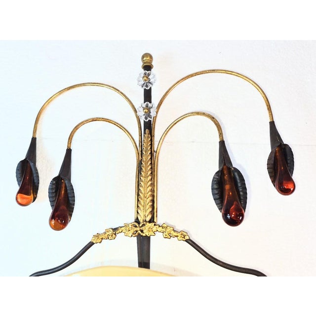 1990s Venetian Amber Glass Sconces - a Pair For Sale - Image 12 of 16