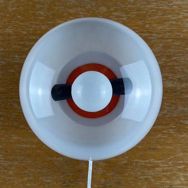 Metal White Opaline Glass Table Lamp, Italy, 1970s For Sale - Image 7 of 11