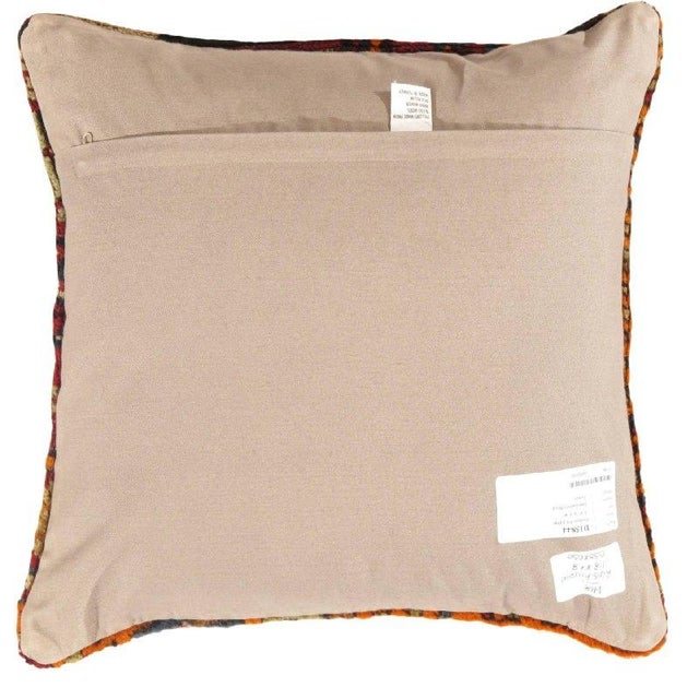 Vintage hand woven Turkish pillow. This is made of wool. Back cotton. Beautiful colors and well made. This pillow features...