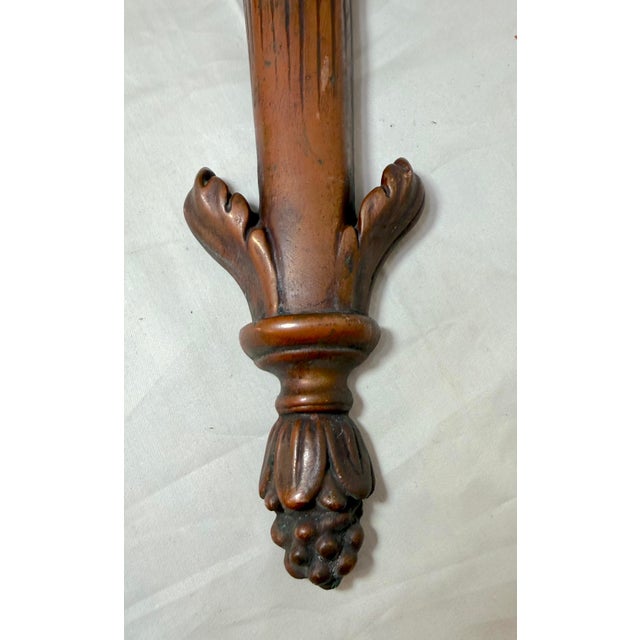 Neoclassical Antique 19th Century Neoclassical Bronze Clad Half Moon Clock Wall Shelf Shelve For Sale - Image 3 of 9