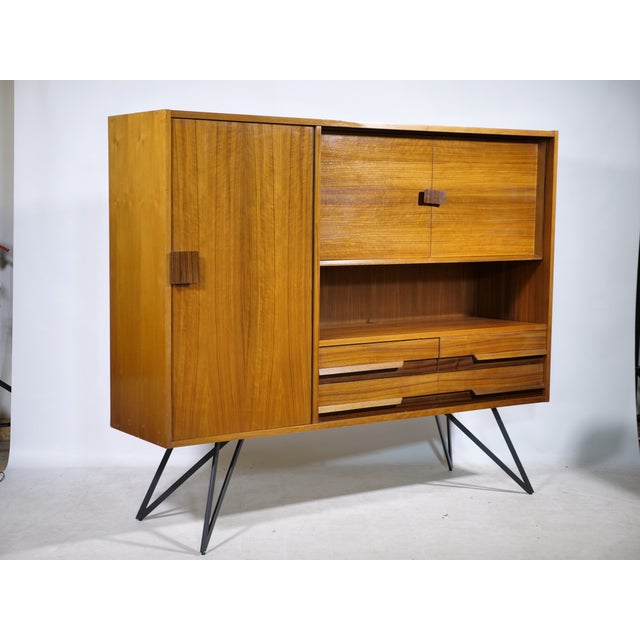 Mid-Century Modern Teak Highboard by Ernst Dieter Hilker, 1960s For Sale - Image 12 of 17