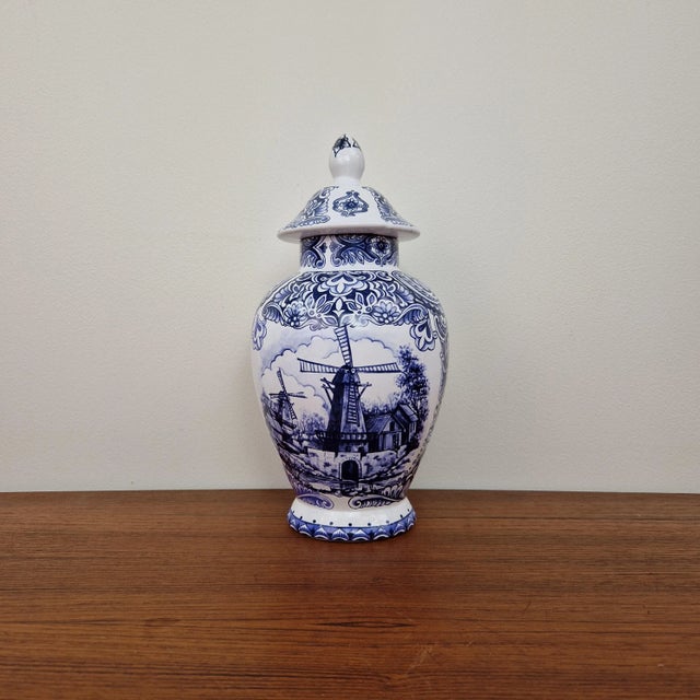 Delft Earthenware Vase from Royal Delft, 1960s For Sale - Image 11 of 11