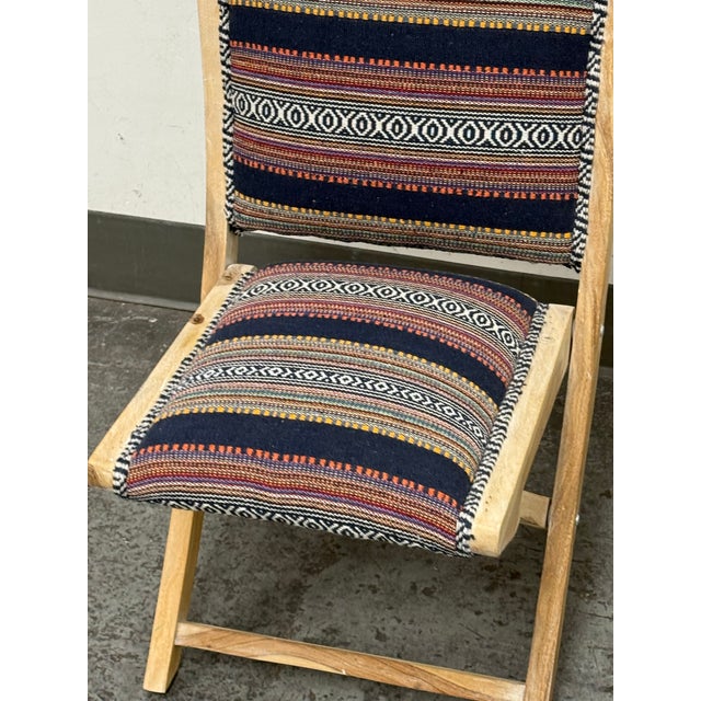 Boho Chic Anthropologie Sonoran Terai Folding Chair For Sale - Image 3 of 12