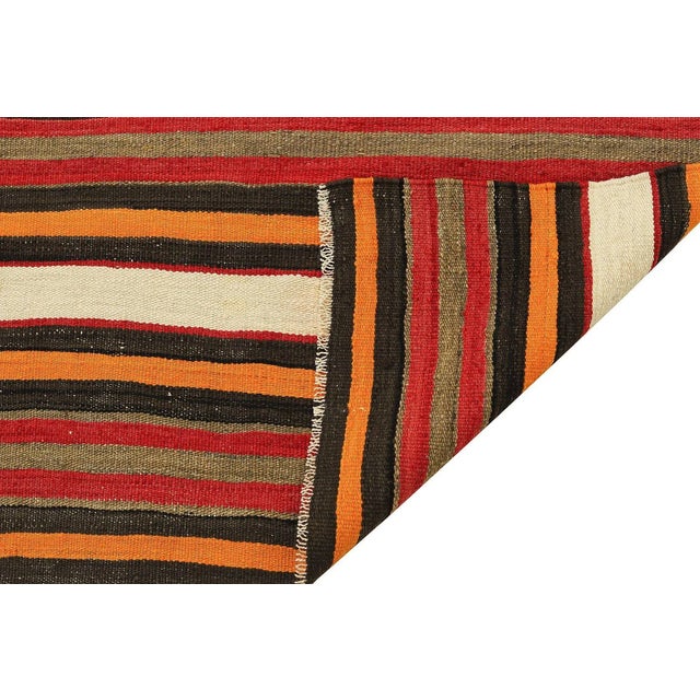 Mid 20th Century Mid 20th Century Striped Decorative Vintage Kilim Rug For Sale - Image 5 of 7