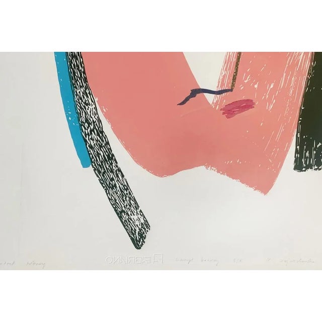 Modern Kinga Wojciechowska, Pink Portrait, Linocut, 2023 For Sale - Image 3 of 5