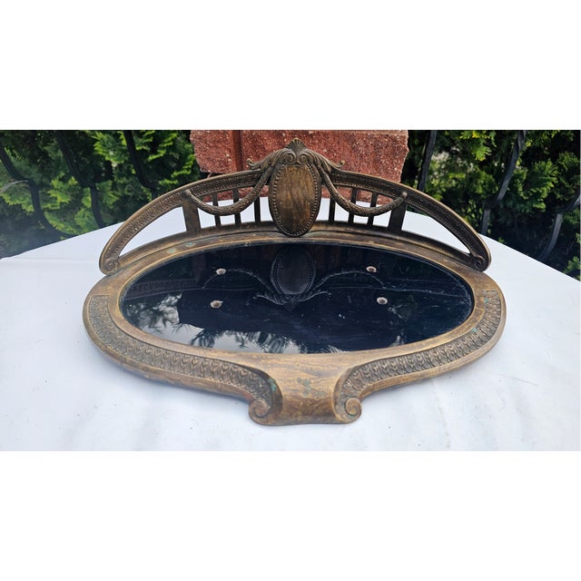 Art Nouveau Brass and Glass Stove Ashtray, 1890s For Sale - Image 9 of 10