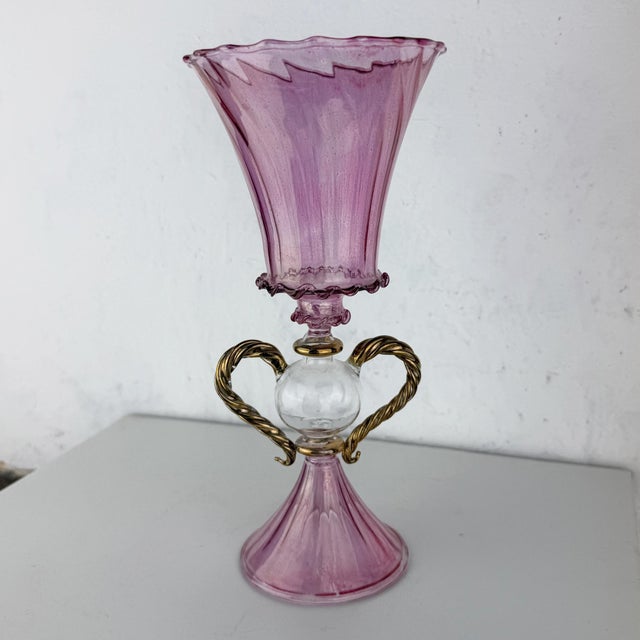 Vintage Murano Glass Goblet, 1930s For Sale - Image 10 of 15